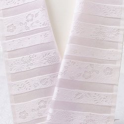 画像1: 半襟　横段辻が花　ラベンダー（03）