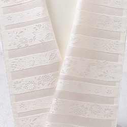 画像1: 半襟　横段辻が花　サモンピンク（01）