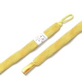 羽織紐　女短　七宝ウェーブ　黄支子色（きくちなしいろ）／小麦色（こむぎいろ）（02）