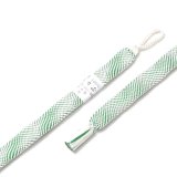 羽織紐　女短　七宝ウェーブ　白／常磐緑（ときわみどり）（03）