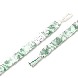 画像1: 羽織紐　女短　七宝ウェーブ　白／常磐緑（ときわみどり）（03）