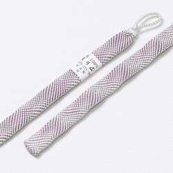 画像1: 紳士羽織紐　七宝ウェーブ　絹鼠（きぬねず）／古代紫（こだいむらさき）（05）