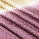 帯揚げ　二色斜め染め分け 　榛色（はしばみいろ）／京紫（きょうむらさき）（06）