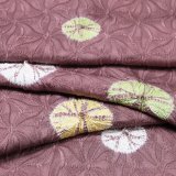 帯揚げ　捻り麻三色傘巻き 　紫鳶（むらさきとび）（04）