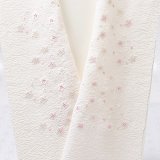 刺繍半襟　明雲小花　サモンピンク地（04）