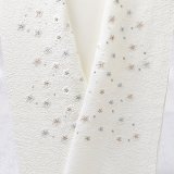 刺繍半襟　明雲小花　オフホワイト地（03）