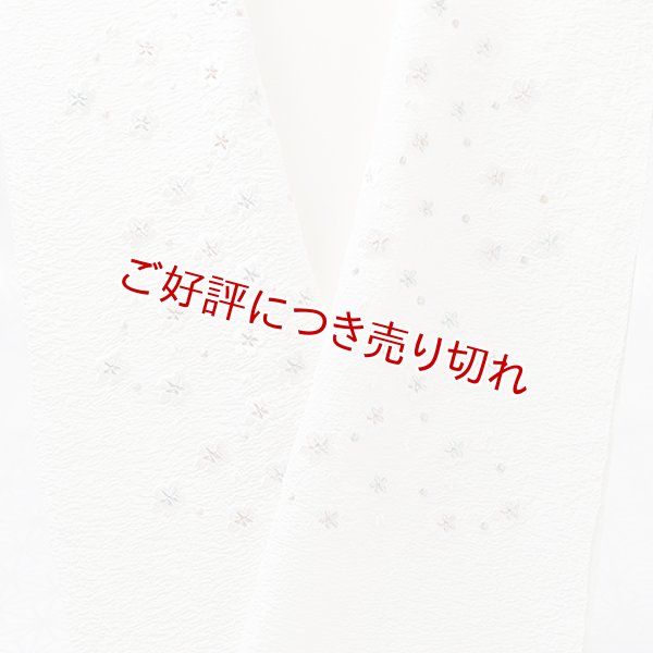 画像1: 刺繍半襟　明雲小花　オフホワイト地（03） (1)