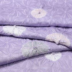 画像1: 帯揚げ　捻り麻三色傘巻き 　竜胆色（りんどういろ）（03）