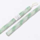 紳士羽織紐　七宝ウェーブ　白／常磐緑（ときわみどり）（03）