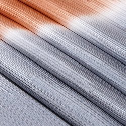 画像1: 帯揚げ　二色斜め染め分け 　紺鼠（こんねず）／樺色（かばいろ）（02）