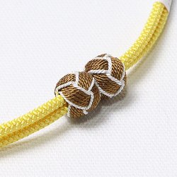 画像1: 羽織紐　無双　マグネット　＜小田巻＞　菜の花色（なのはないろ）（42）