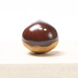 黄楊根付　栗（小）虫入り【岡壱名入り】（2026年3月14日掲載）