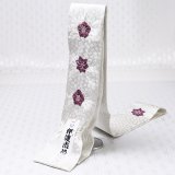 着付道具　伊達締め　輪出し梅紅葉　グレー／紫（04）