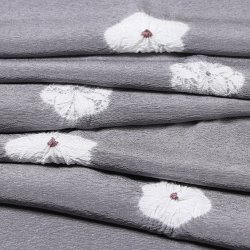 画像1: 帯揚げ　輪出し小帽子に傘巻き 　鈍色（にびいろ）（06）