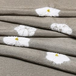 画像1: 帯揚げ　輪出し小帽子に傘巻き 　海松茶（みるちゃ）（03）