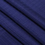 帯揚げ　草木染縦横リボン縞 　濃藍（こいあい）（15）