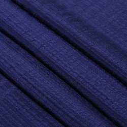 画像1: 帯揚げ　草木染縦横リボン縞 　濃藍（こいあい）（15）