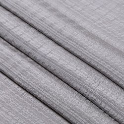 画像1: 帯揚げ　草木染縦横リボン縞 　桔梗鼠（ききょうねず）（14）