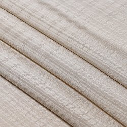 画像1: 帯揚げ　草木染縦横リボン縞 　亜麻色（あまいろ）（05）