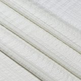 帯揚げ　草木染縦横リボン縞 　灰黄緑（はいきみどり）（04）