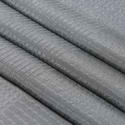 画像1: 帯揚げ　草木染竪絽半々銀糸入り 　鈍色（にびいろ）（11）