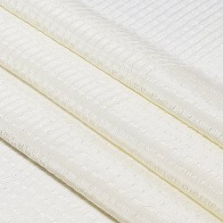 画像1: 帯揚げ　草木染竪絽半々銀糸入り 　鳥の子色（とりのこいろ）（03）