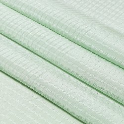 画像1: 帯揚げ　草木染竪絽半々銀糸入り 　白緑（びゃくろく）（06）