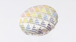 画像1: 帯留め　絽刺し　うろこ（虹はんなり）