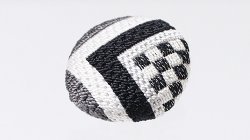 画像1: 帯留め　絽刺し　大なり（ブラック）