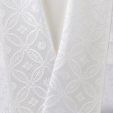 白半襟　柄　正絹紋意匠　七宝菊花