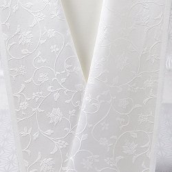 画像1: 白半襟　柄　正絹紋意匠　更紗唐草