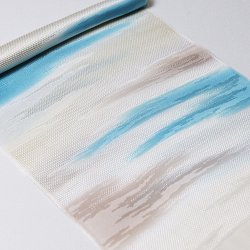 画像1: 帯揚げ　メッシュ霞二色ぼかし　（04）