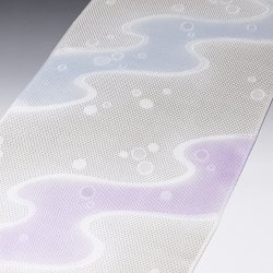 画像1: 帯揚げ　メッシュ流水水引ぼかしに水玉　（06）