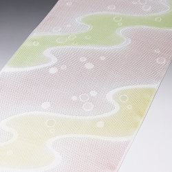 画像1: 帯揚げ　メッシュ流水水引ぼかしに水玉　（01）