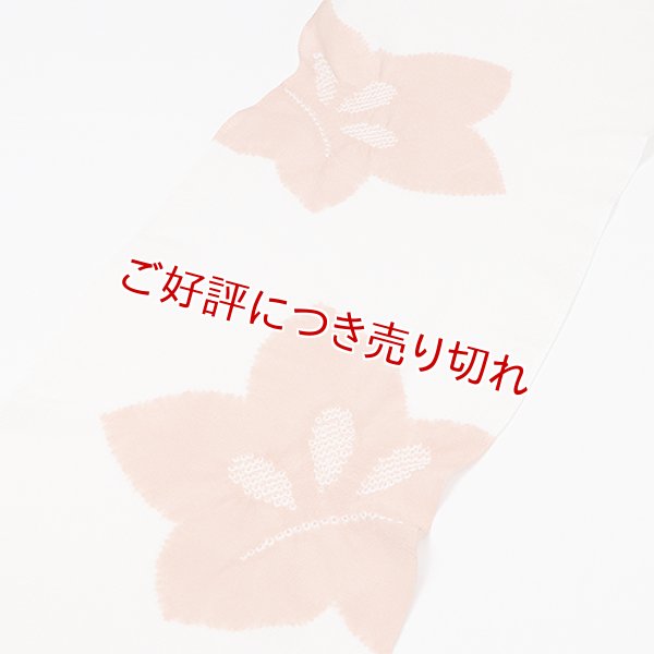 画像1: 帯揚げ　絽輪出し大桔梗　（01） (1)