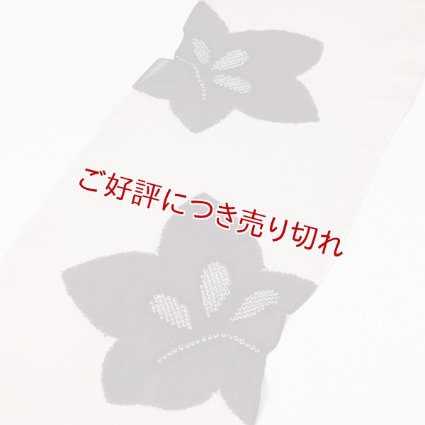 画像1: 帯揚げ　絽輪出し大桔梗　（04） (1)