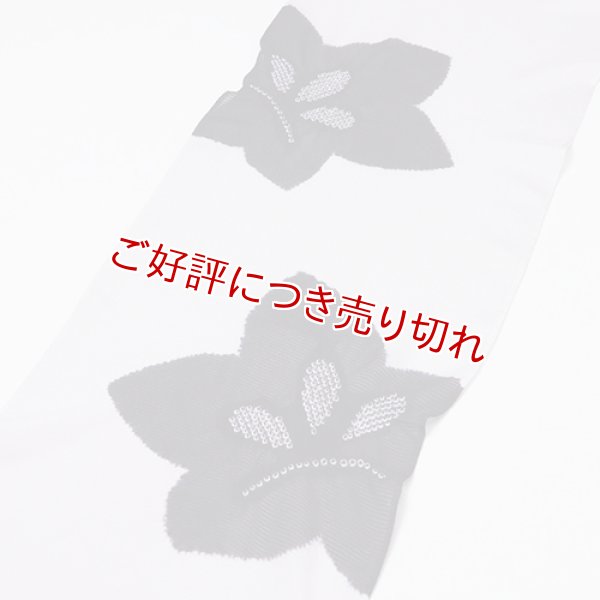 画像1: 帯揚げ　絽輪出し大桔梗　（05） (1)