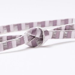 画像1: 帯締め　レース綾竹すだれ濃淡袴房　（06）