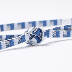 画像1: 帯締め　レース綾竹すだれ濃淡袴房　（05）