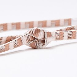 画像1: 帯締め　レース綾竹すだれ濃淡袴房　（01）