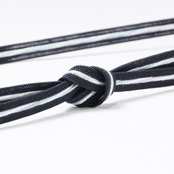 画像1: 帯締め　レース平唐洋角ひねり撚房　（08）