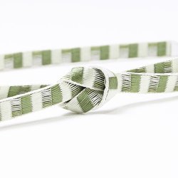 画像1: 帯締め　レース綾竹すだれ濃淡袴房　（03）