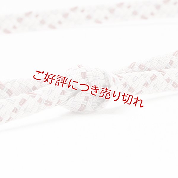 画像1: 帯締め　レース重打二色絣撚房　（01） (1)
