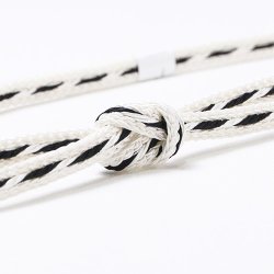 画像1: 帯締め　レースねじりストライプ撚房　（06）