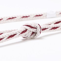 画像1: 帯締め　レースねじりストライプ撚房　（01）