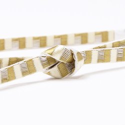 画像1: 帯締め　レース綾竹すだれ濃淡袴房　（02）