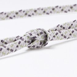 画像1: 帯締め　レース重打二色絣撚房　（07）