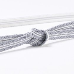 画像1: 帯締め　レース真砂子二本筋撚房　（08）