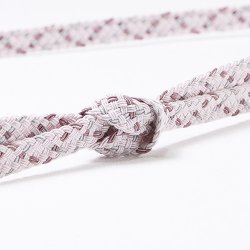 画像1: 帯締め　レース重打二色絣撚房　（06）