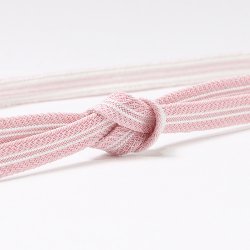 画像1: 帯締め　レース真砂子二本筋撚房　（01）